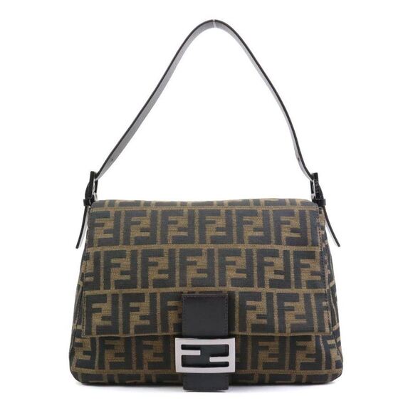 FENDI Brown Zucca Shoulder Bag - Picture 1 of 5